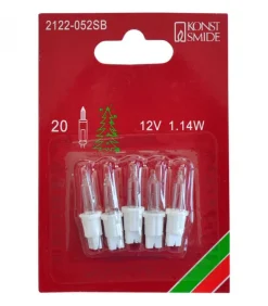 5 Ampoules De Rechange 12V, 1,14W Pour Guirlande De Noël 20 Lampes