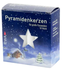 18 Bougies De Noël Pour Pyramide, Pyramidenkerzen 17 Mm
