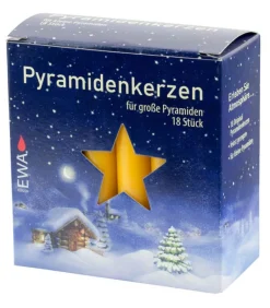 18 Bougies De Noël Pour Pyramide, Pyramidenkerzen 17 Mm