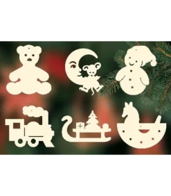 6 Jouets En Bois Pour La Décoration Du Sapin - Set N° 5