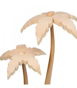2 Palmiers En Bois Pour Décoration Crèche De Noël