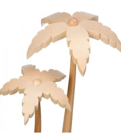 2 Palmiers En Bois Pour Décoration Crèche De Noël