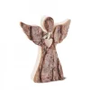 Ange De Noël En Bois, Avec Coeur Et Echarpe, 12 Cm