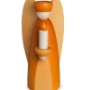 Ange De Noël En Bois Jaune Avec Bougie