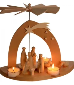 Arche Pyramide Moderne De Noël En Bois D'Aulne