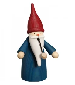 Bonhomme Fumeur Père Noël Manteau Bleu