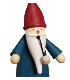 Bonhomme Fumeur Père Noël Manteau Bleu