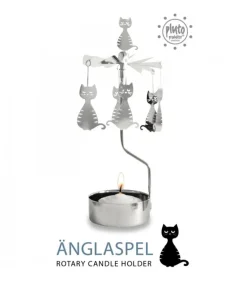 Bougeoir Carrousel Chatons Assis