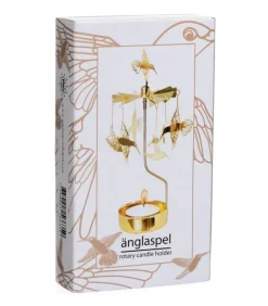 Bougeoir Carrousel Colibri En Metal Dore