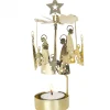 Bougeoir Carrousel Crèche Doree Nativite