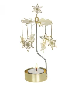 Bougeoir Carrousel Etoiles Dorees