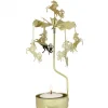 Bougeoir Carrousel Licornes Dorees