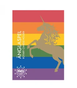 Bougeoir Carrousel Licornes Dorees