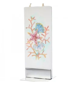 Bougie Déco Marine, Etoile De Mer Et Coquillages