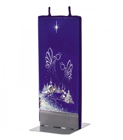 Bougie De Noël Anges Et Village