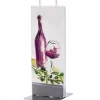 Bougie Design Bouteille Vin Rouge Et Verre