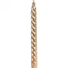 Bougie Torsadee Doree Pour Chandelier, 25 Cm