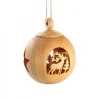 Boule De Noël En Bois, Motif Cerf, 6 Cm