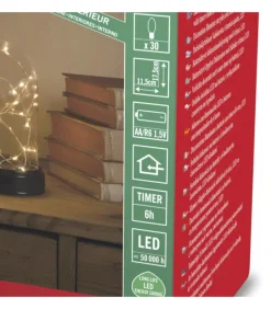 Boule En Verre Lumineuse Décorative A Led, 17 Cm