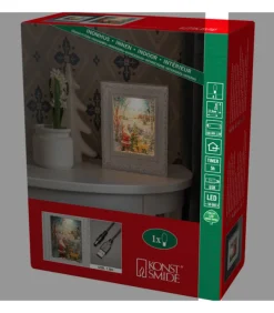 Cadre Photo Lumineux Père Noël Avec Animaux