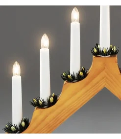 Chandelier De Noël 7 Branches Bois De Chene