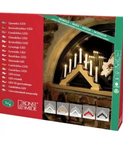 Chandelier De Noël Blanc, 7 Branches