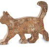 Chat En Bois Marchant, 9,5 Cm