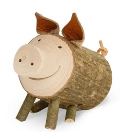 Cochon En Bois Assis, 5,5 Cm