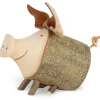 Cochon En Bois Assis, 7 Cm