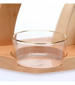 Coupelle En Verre Transparent De Rechange Avec Bordure Doree