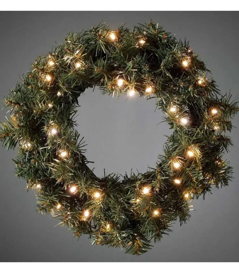 Couronne De Noël Lumineuse Sapin, 45 Cm