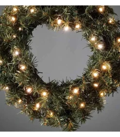 Couronne De Noël Lumineuse Sapin, 45 Cm