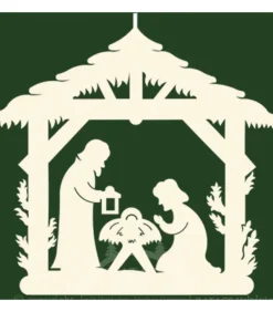 Crèche De Noël A Suspendre, Etable