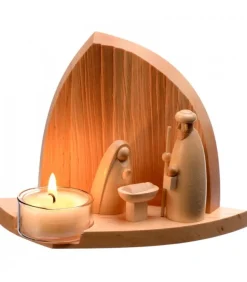 Crèche De Noël Moderne Avec Bougeoir