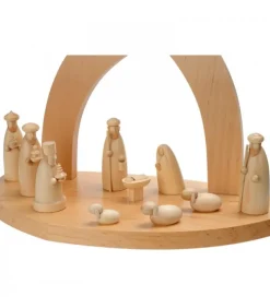 Crèche De Noël Vide A Fabriquer En Bois, 20 Cm