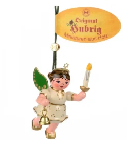 Déco Sapin De Noël, Ange Avec Une Bougie