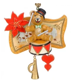 Décoration Sapin De Noël Vintage, Ourson Et Tambour