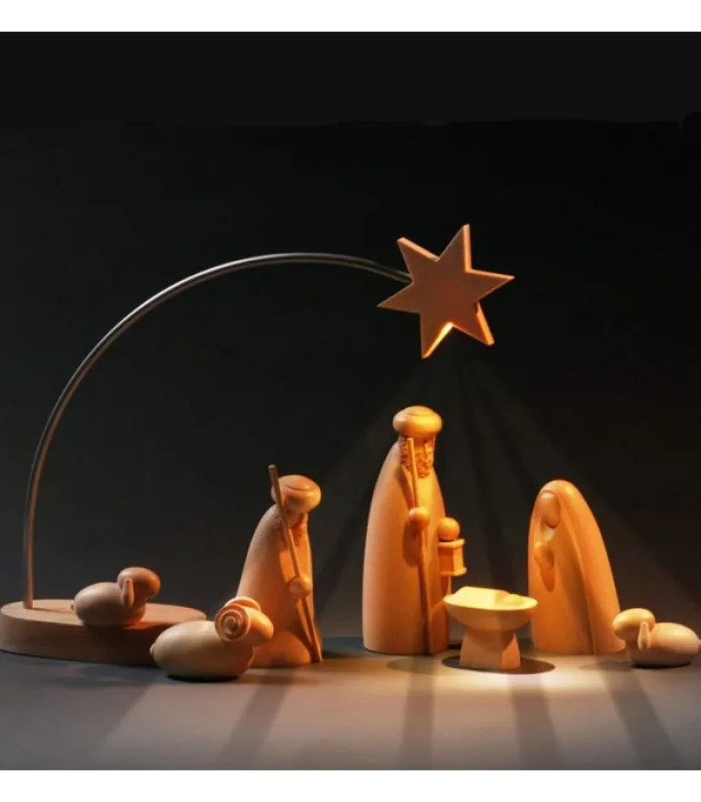 Etoile De Noël Electrique A Led Sur Socle, 21 Cm