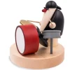 Figurine Musicien Jazz, Batteur Devant Batterie