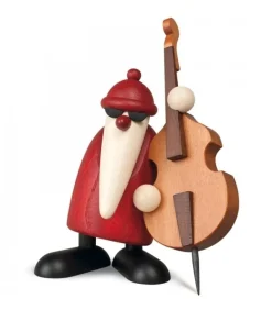 Figurine Père Noël Contrebassiste