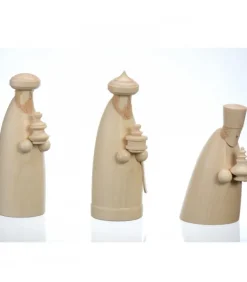 Figurines Bois Pour Crèche De Noël, Les Trois Rois Mages, 12 Cm