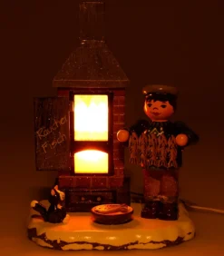 Fumoir A Poisson - Electrique - Village De Noël Miniature