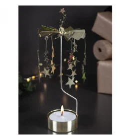 Grand Bougeoir Carrousel Nuit Etoilee, 28 Cm