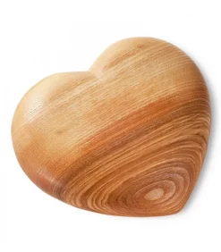 Grand Coeur En Bois, 17 Cm