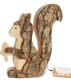 Grand Ecureuil En Bois 15 Cm