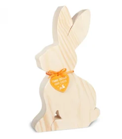 Grand Lapin En Bois Naturel, 25 Cm