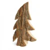 Grand Sapin En Bois, Forme Penchee, 40 Cm