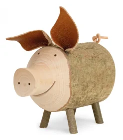 Gros Cochon En Bois, 9 Cm