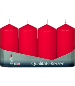 Grosses Bougies Rouges De L'Avent 10 Cm