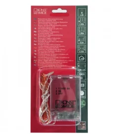 Guirlande Led A Pile, 20 Diodes Ambrees, Fil Argente